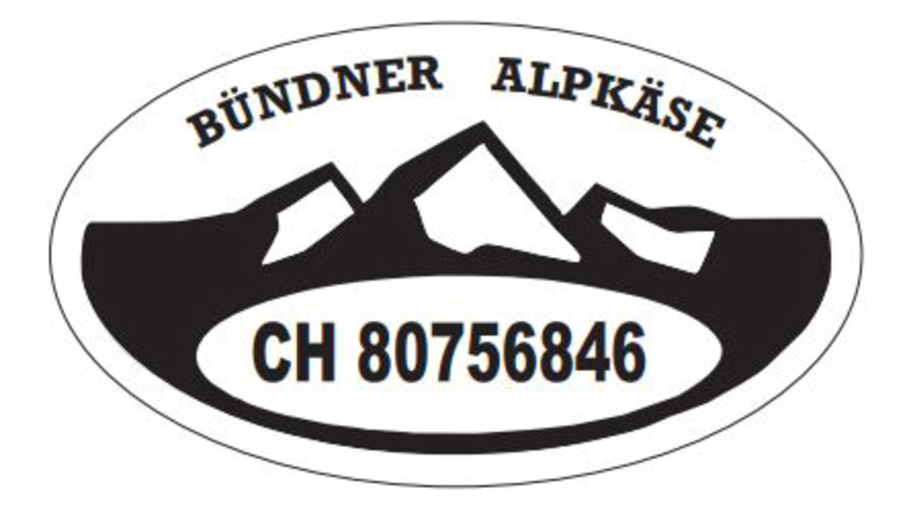 299205 Kasein-Marken oval 60 x 105 mm  Bündner Alpkäse
299205 Vignettes en caséine 60 x 105 mm spéciaux Bündner Alpkäse
