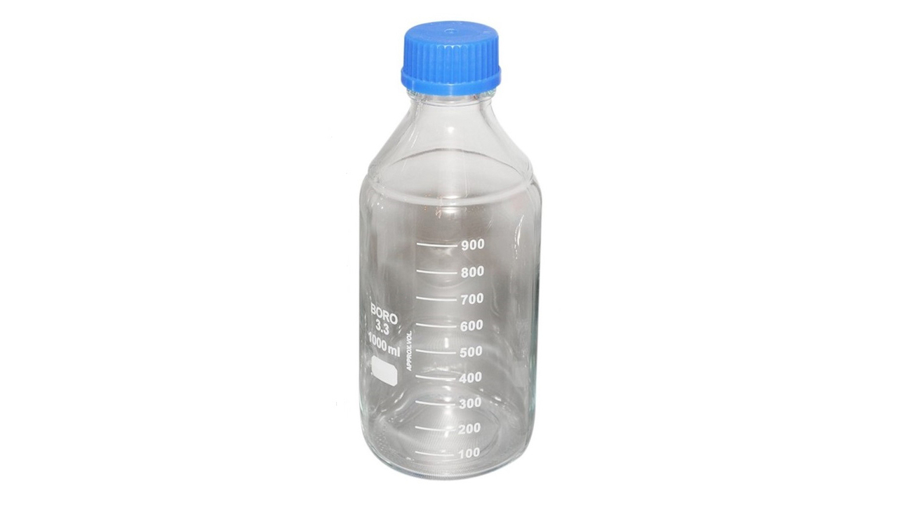 555201 Kulturen-Flasche Glas 1 Liter
555201 Bouteille à culture en verre 1 litre,