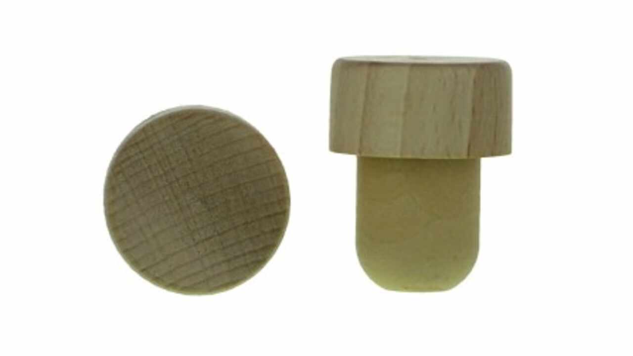 814102 Holzgriff mit Kunststoff-Stöpsel Ø 17 mm