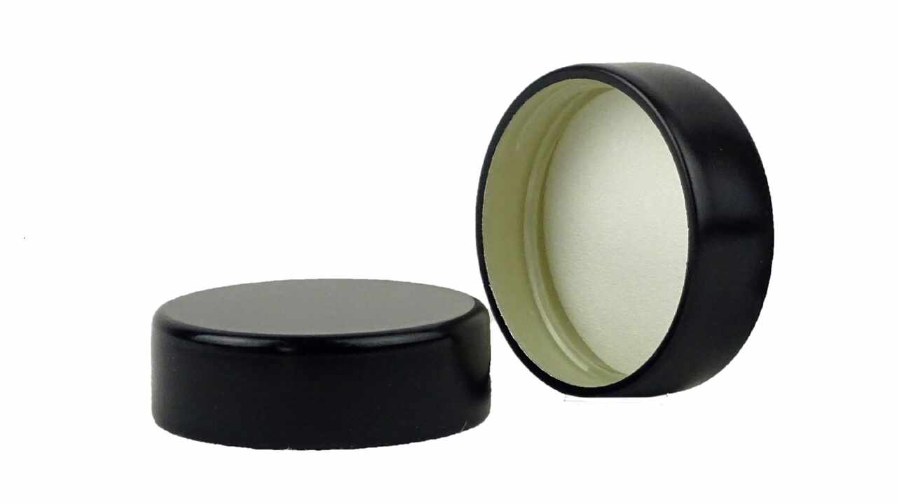 819043 Alu-Schraubdeckel GCMI schwarz, Ø 28 mm