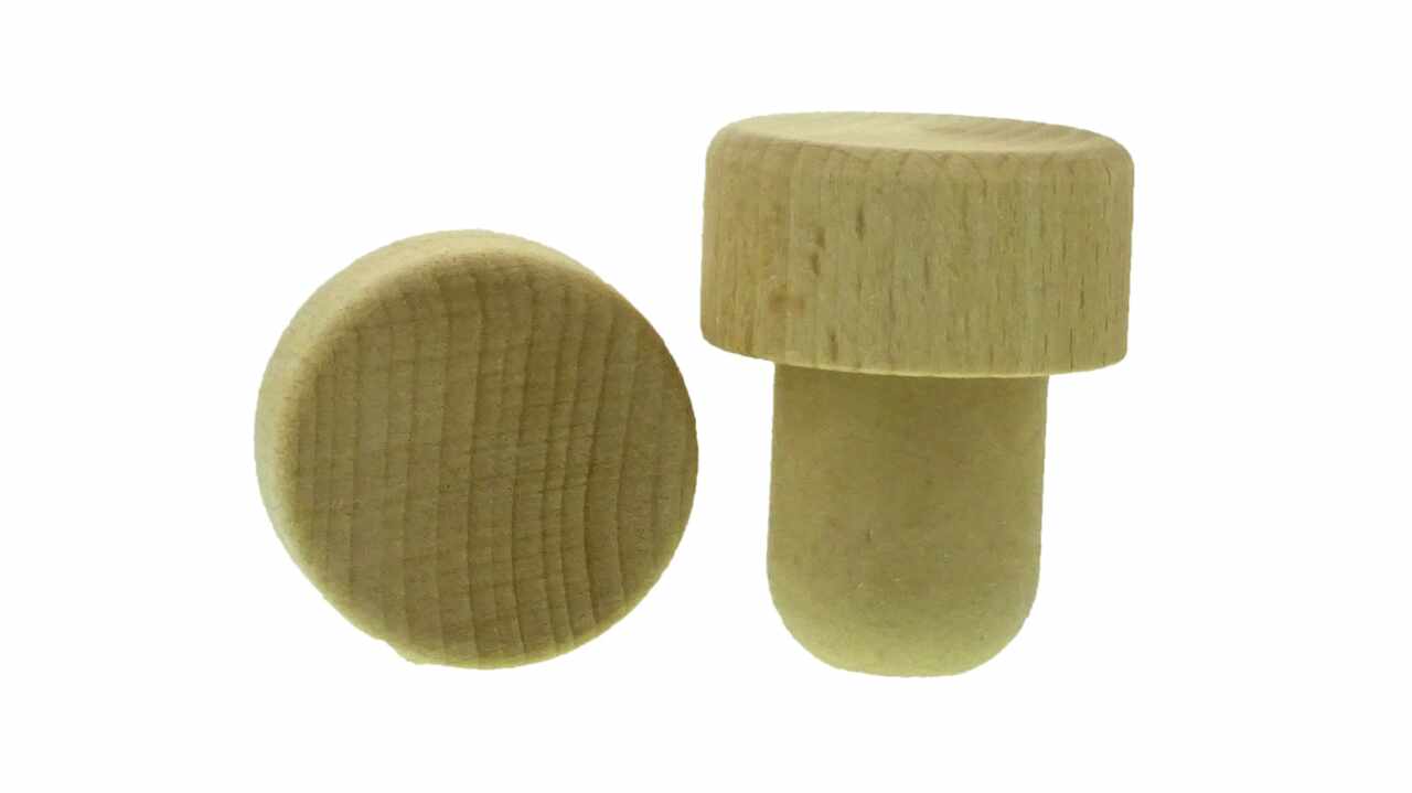 814101 Holzgriff mit Kunststoff-Stöpsel Ø 18.5 mm