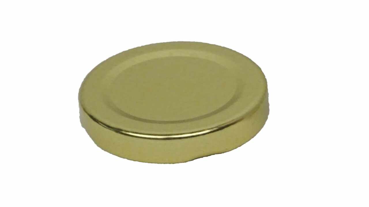 189322 Blech-Deckel Twist-Off Gold, Ø 58 mm