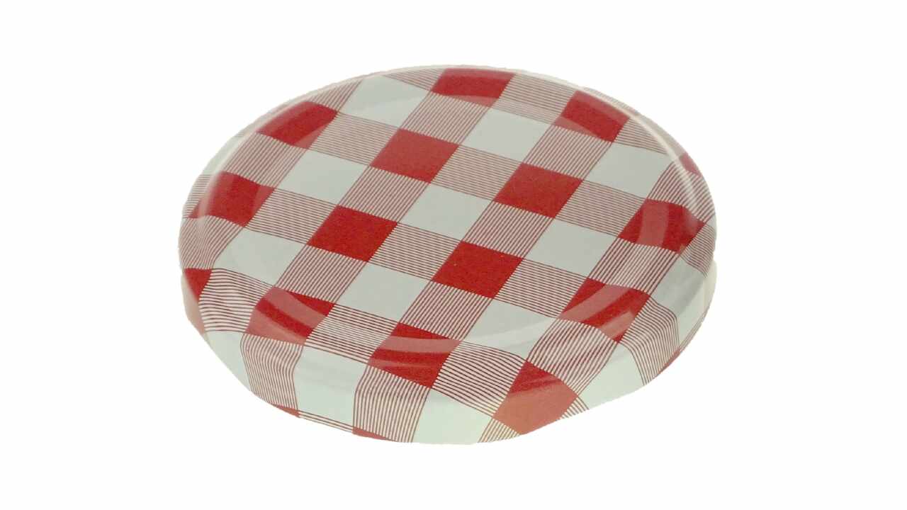 189272 Blech-Deckel Twist-Off Karo, Ø 63 mm