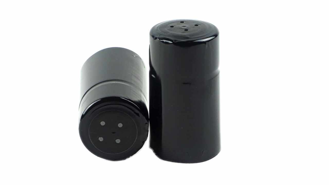 819107 Schrumpfkapseln schwarz Ø 32,4 mm, horizontal