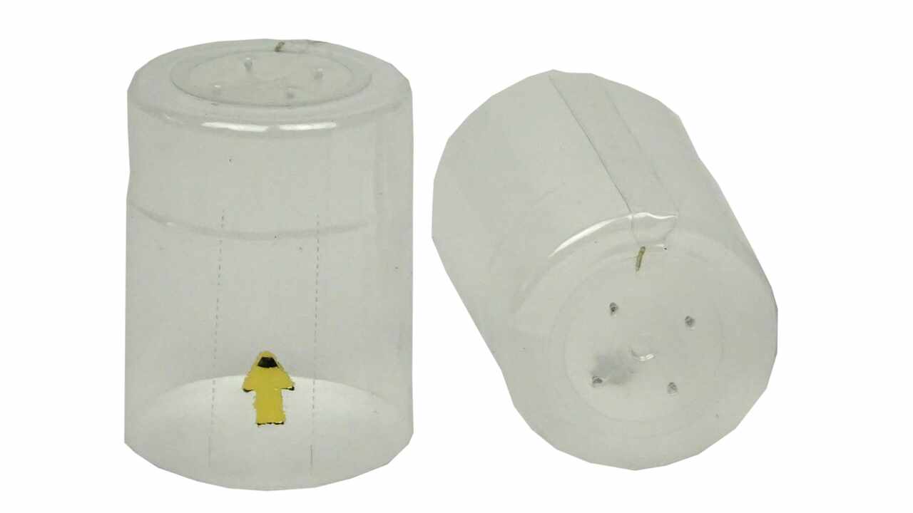 819119 Capsules thermo rétractables transparent, Ø 33 mm, vertical