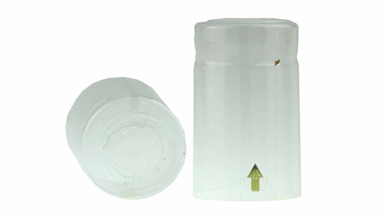819122 Capsules thermo rétractables transparent, Ø 34 mm, vertical