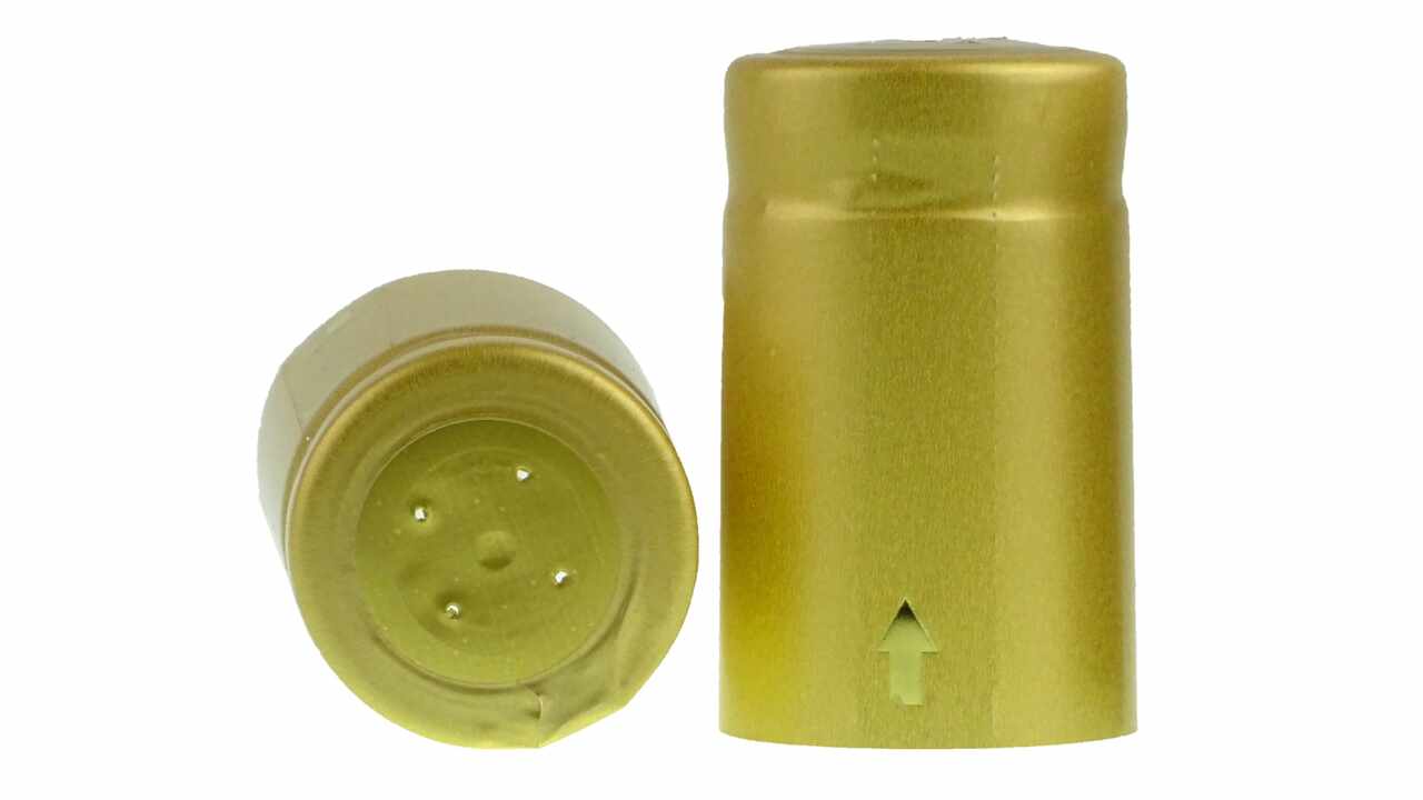 819124 Capsules thermo rétractables or, Ø 34 mm, vertical