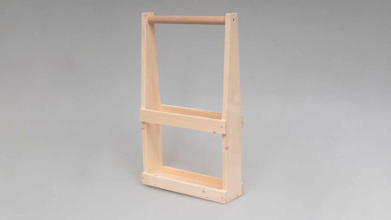 186556 Support en bois 4 x 100 ml Platin