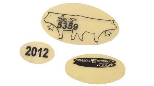 299175 Vignettes en caséine, ovales 40 x 75 mm imprimé noir