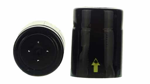 819120 Capsules thermo rétractables noir, Ø 33 mm, vertical