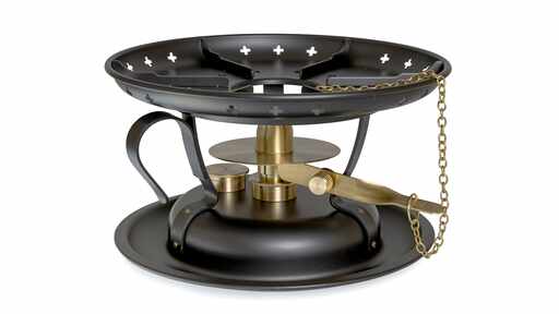 157511 Fondue-Rechaud Classic, schwarz, mit Dochtenbrenner